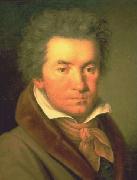 unknow artist Portrait de Ludwig van Beethoven en 1815 oil painting on canvas